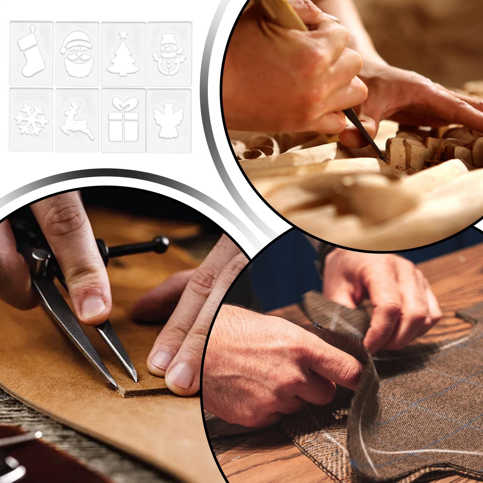 Woodworking Women - クリスマスステンシル ポータブル木工ステンシル ホリデー木工テンプレートセット 男性、女性、男の子、青少年、妻、夫用