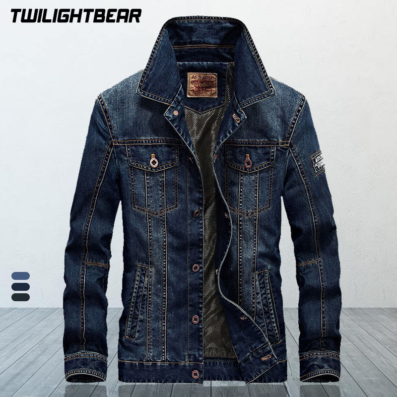 Woodworking Brand - 高品質メンズデニムジャケットコート 5XL 特大オーバーコート春秋レトロカウボーイジャケット男性服カジュアルアウター