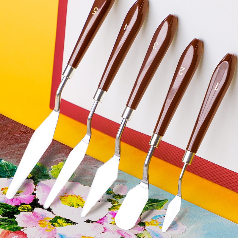 Drawknife Blade - アーティスト用ペイントスパチュラセット油絵ナイフテクスチャペイントカラーミキシングスクレーパーアクリルガッシュ描画ツールMSCTYJ02