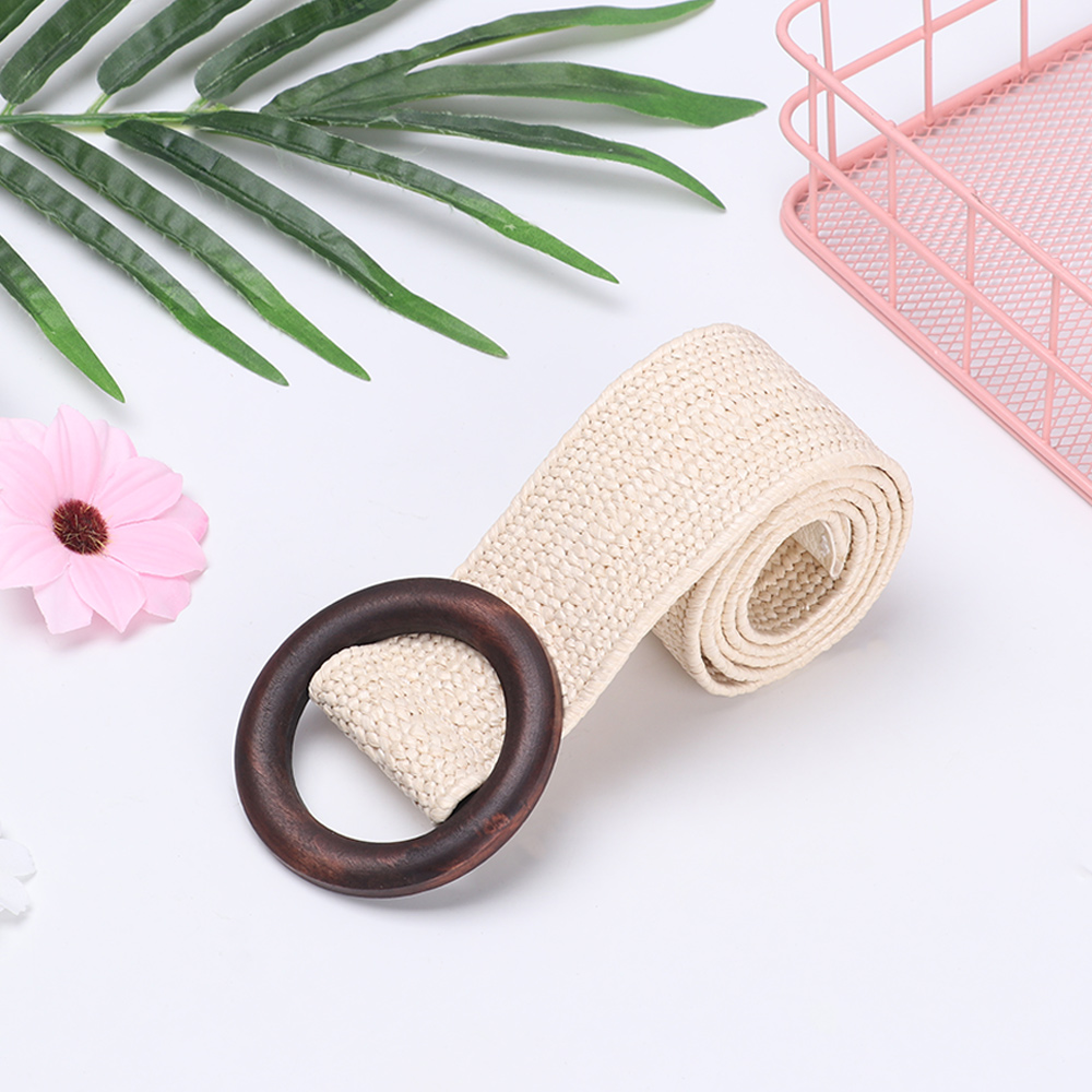女性のための丸い木製のバックルが付いたカジュアルなストローベ - Woodworking Women のレビューと価格