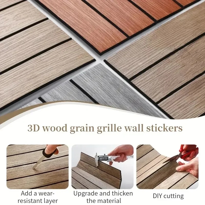 フェイクウッドグレイングリル自己粘着壁紙、家の装飾用、剥がし - Woodworking Zone のレビューと価格