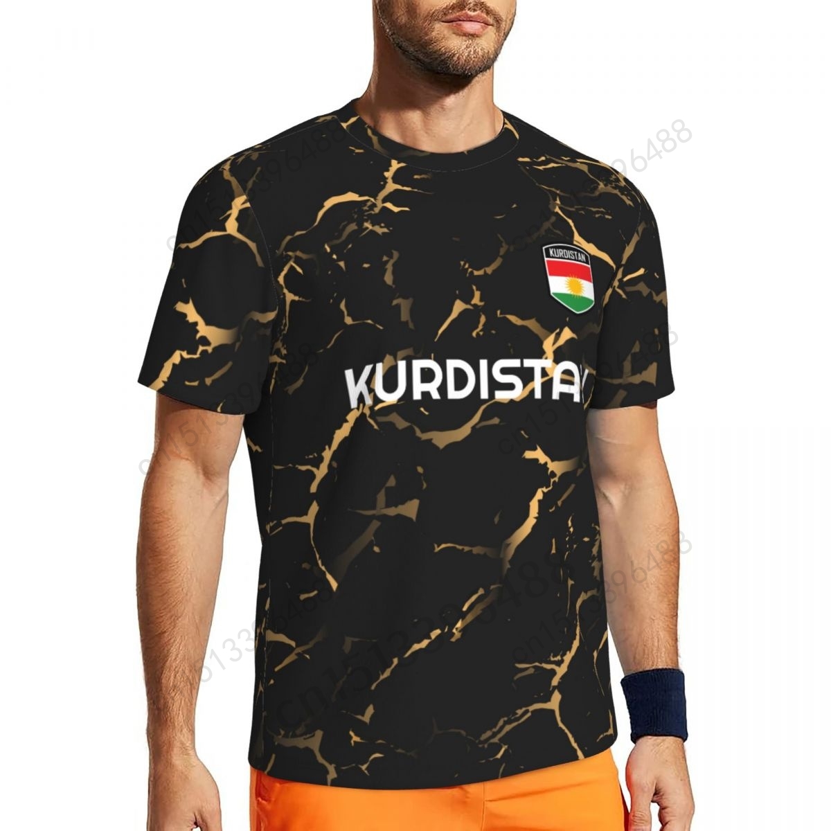 クルディスタン旗 3D プリント Tシャツ男性夏半袖メッシュ - Woodworking Brand のレビューと価格