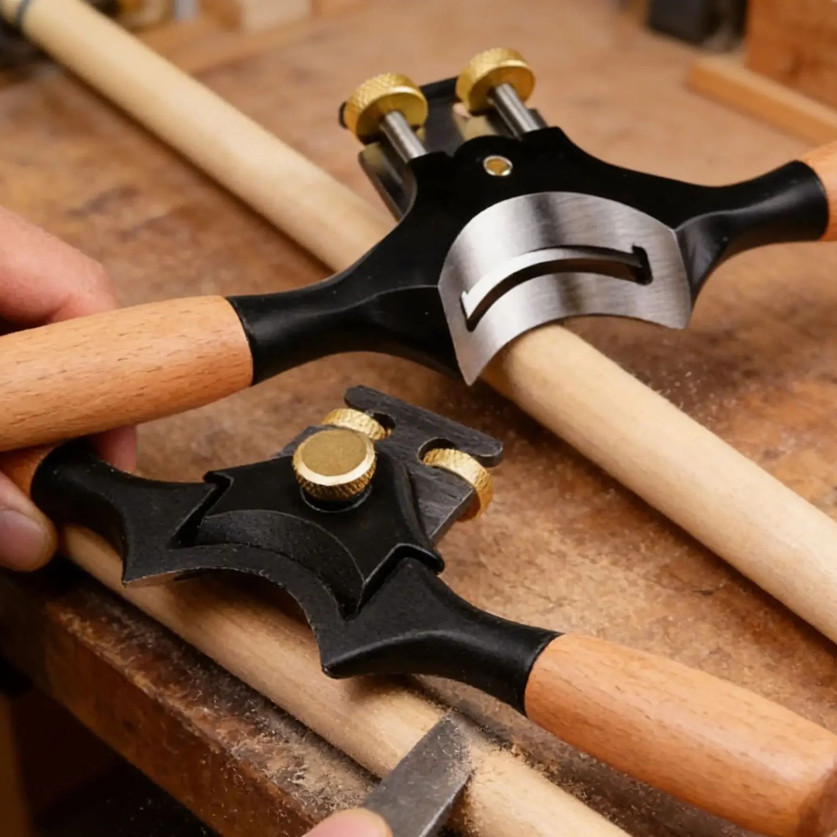 調整可能な両手ミニカンナツール、ブナ材ハンドル、凹底バードカ - Drawknife Blade のレビューと価格