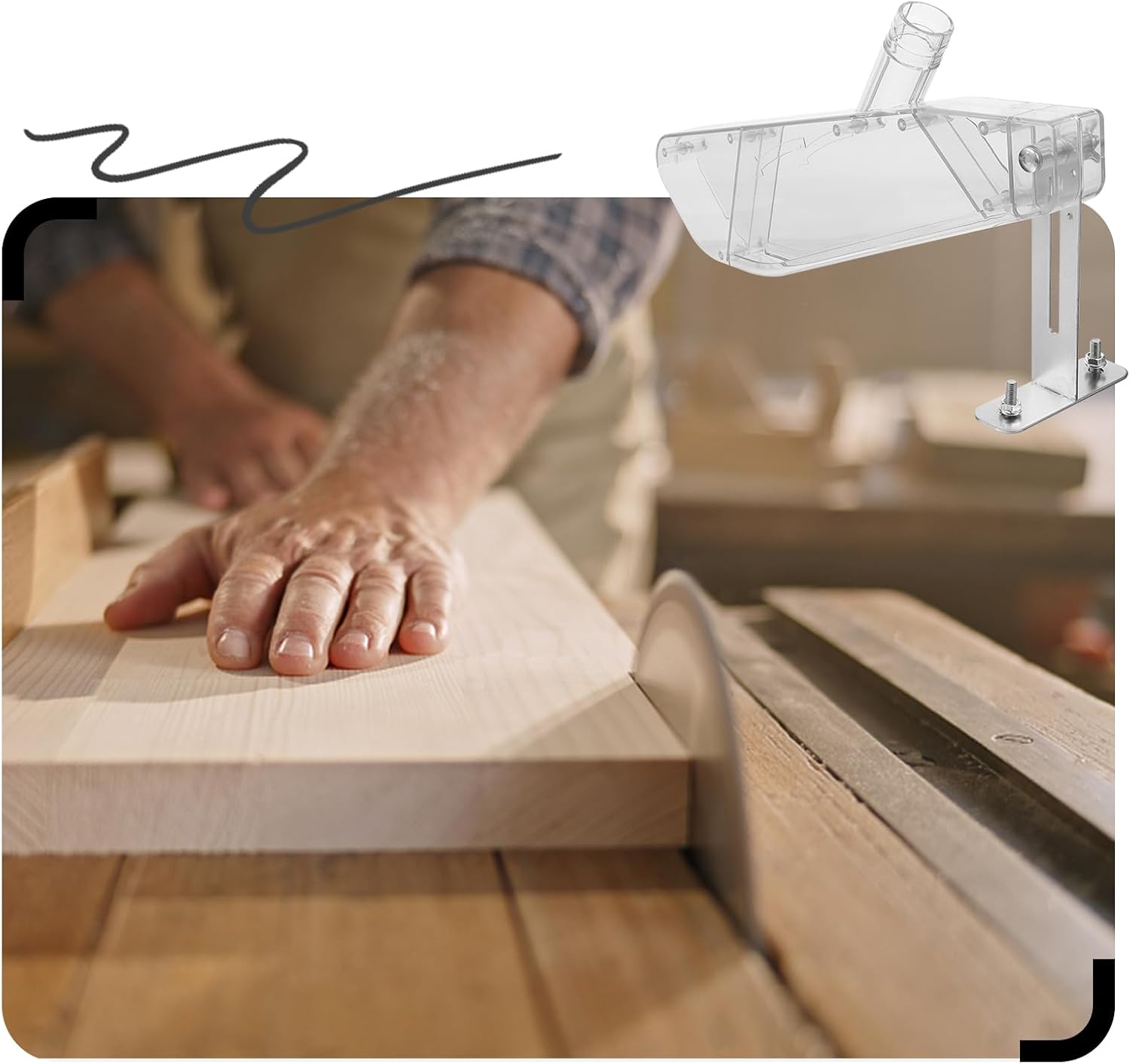 木工テーブルソー保護カバー透明集塵ガード電動丸鋸用防塵透明プ - Vacuum Woodworking のレビューと価格