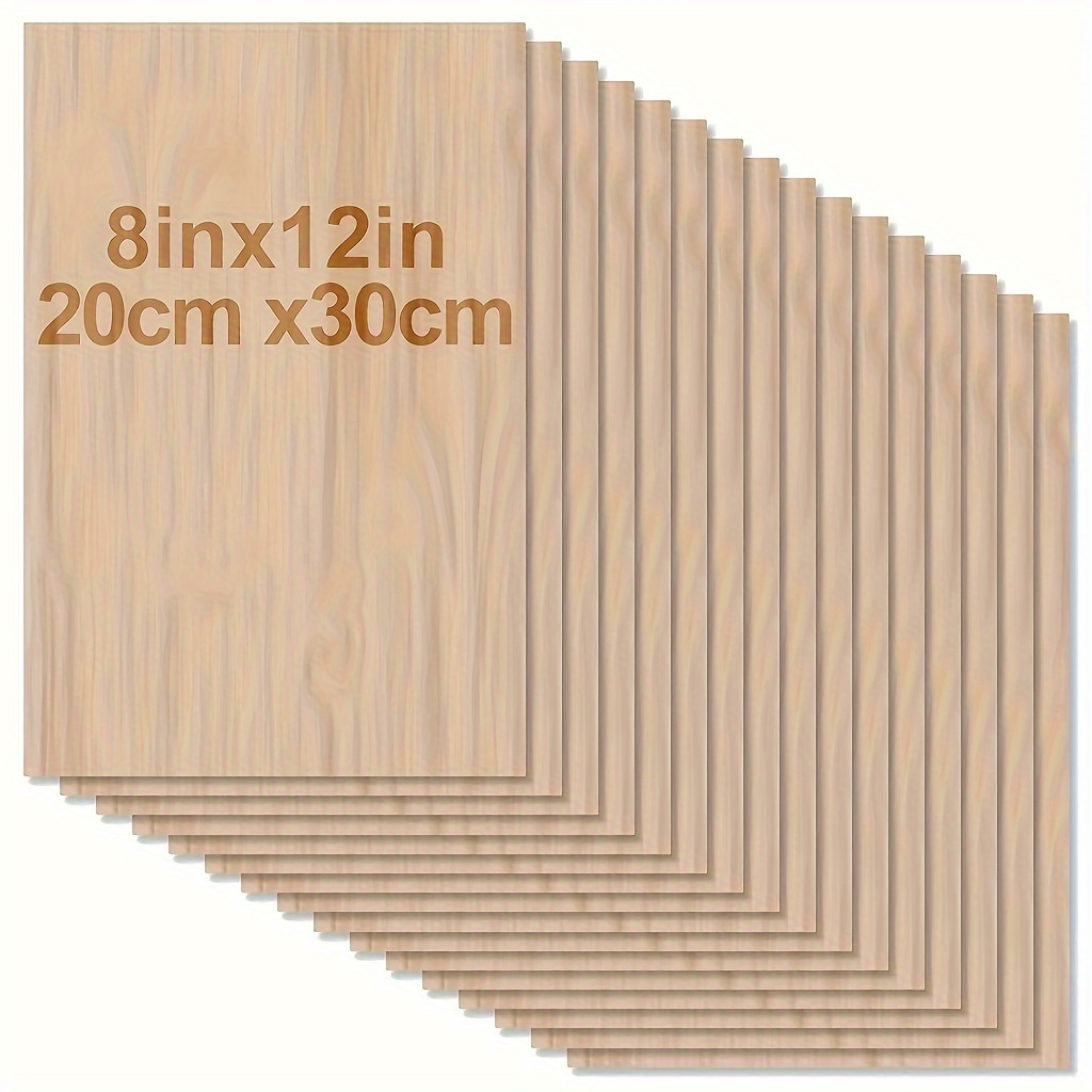 工芸用木材4/8枚 - 20*30cm - 2mm厚の滑らか - Woodworking Zone のレビューと価格
